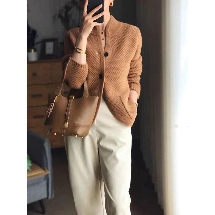 Drune | Wollmix Knopfleiste Strickjacke Jacke