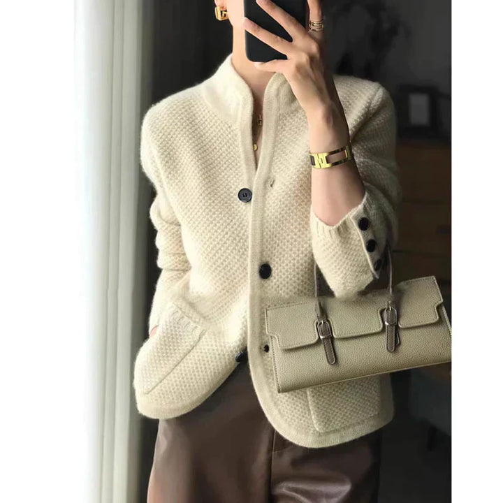 Drune | Wollmix Knopfleiste Strickjacke Jacke