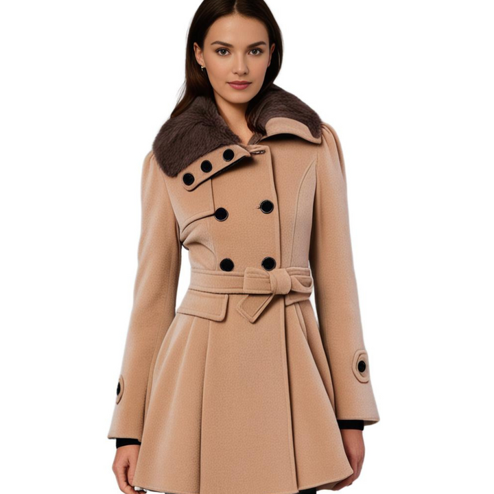 Drune | Doppelreiher Gürtel Prinzessinnenjacke Wintertrenchcoat