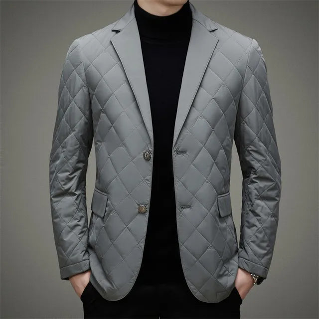 Drune | Herren Steppjacke - Blazer-Stil mit Reverskragen