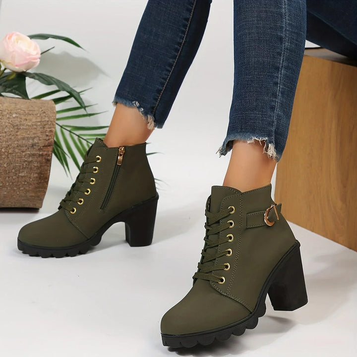 Drune | Elegante Schnürstiefel Mit Absatz Für Damen