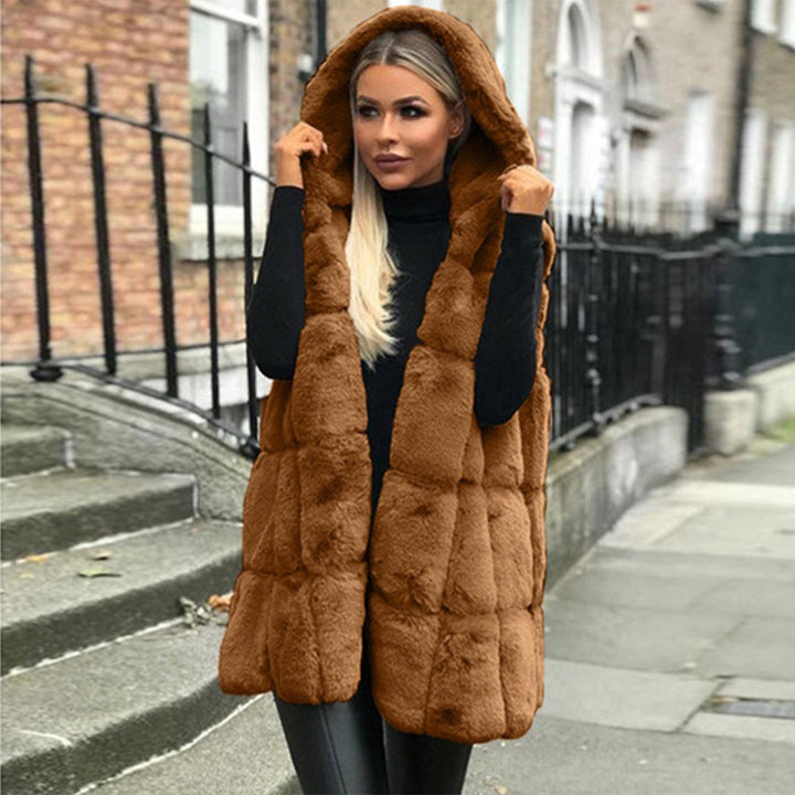 Drune | Fellweste mit Kapuze Polyester/faux Fur Elegant und Warm