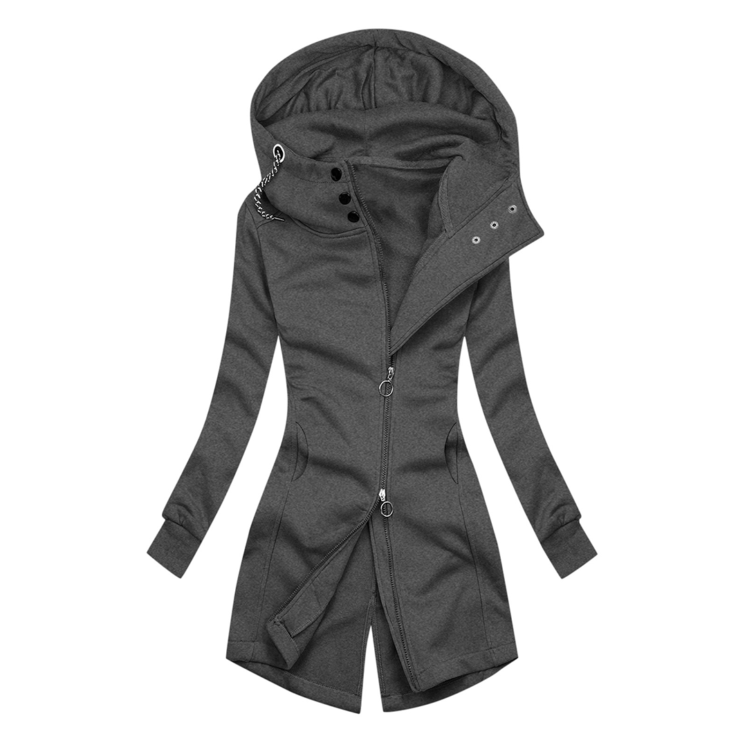 Drune | lässige Slim-Fit Hoodie Rollkragenjacke