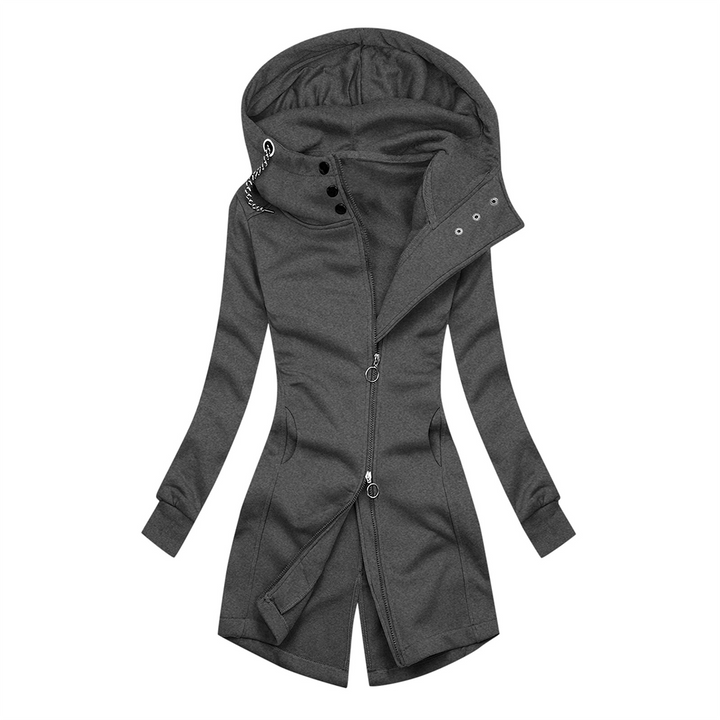 Drune | lässige Slim-Fit Hoodie Rollkragenjacke