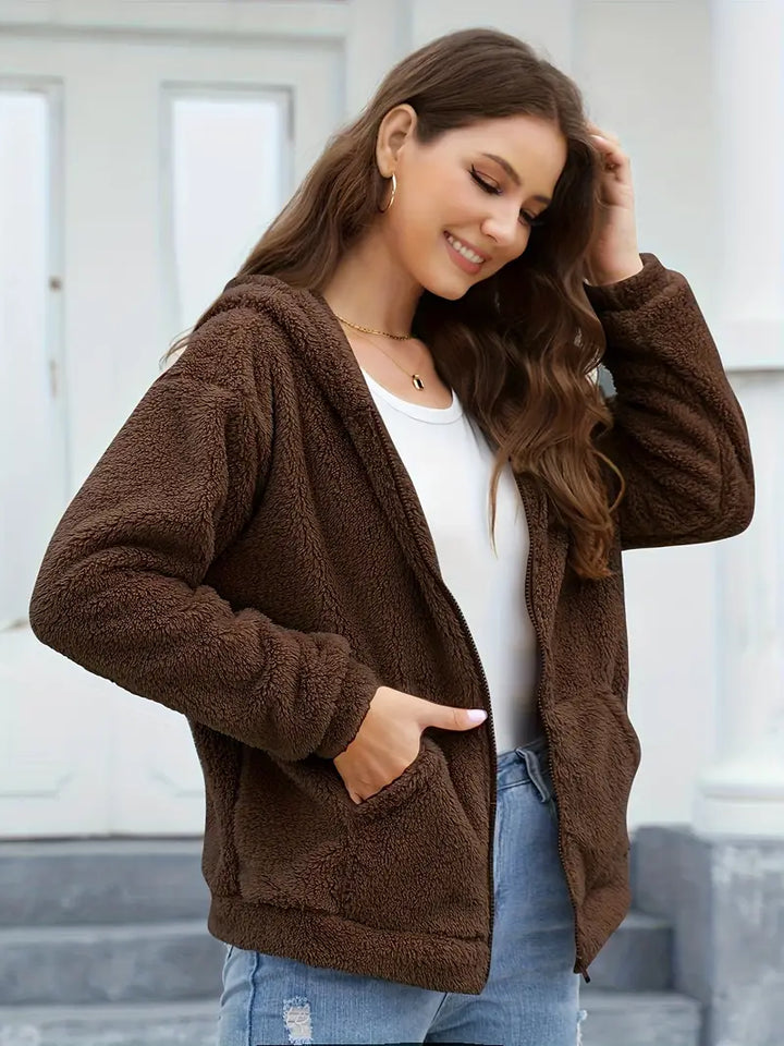 Drune | Fleece-Winterjacke für Damen mit Kapuze