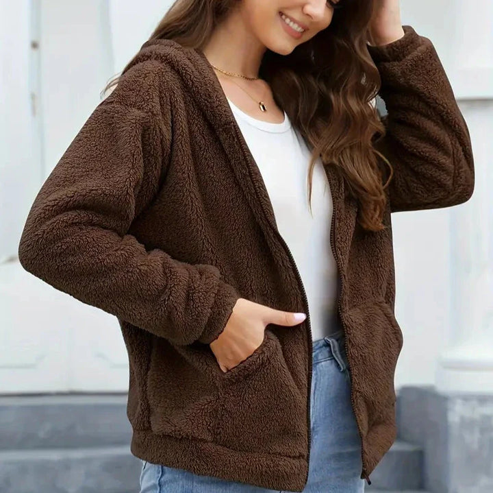 Drune | Freizeit Winter Kapuzenjacke mit Reißverschluss für Frauen