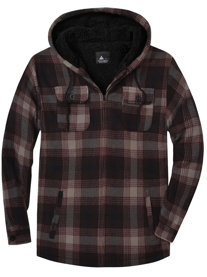 Drune | Trendy Kapuzenmantel mit Sherpa-Futter Warme Jacke