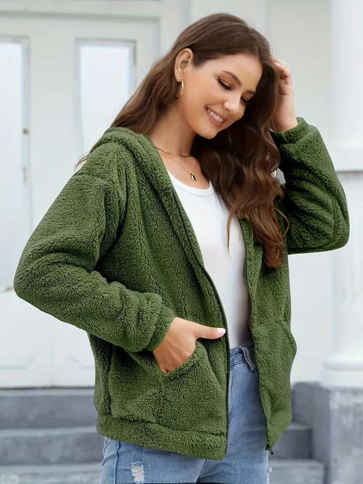 Drune | Fleece-Winterjacke für Damen mit Kapuze