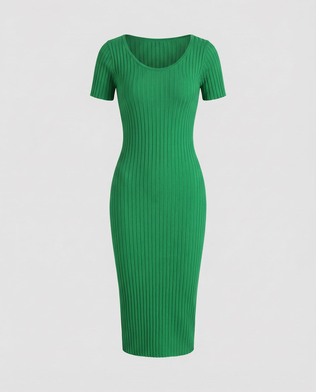 Gerippte Slim-Fit Kleid