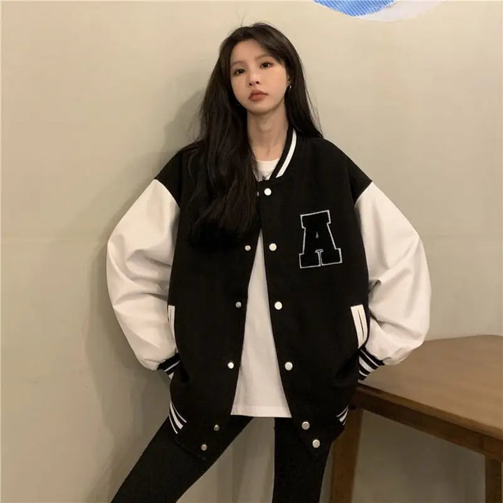 Drune | Koreanische Mode Frauen Baseball Jacke