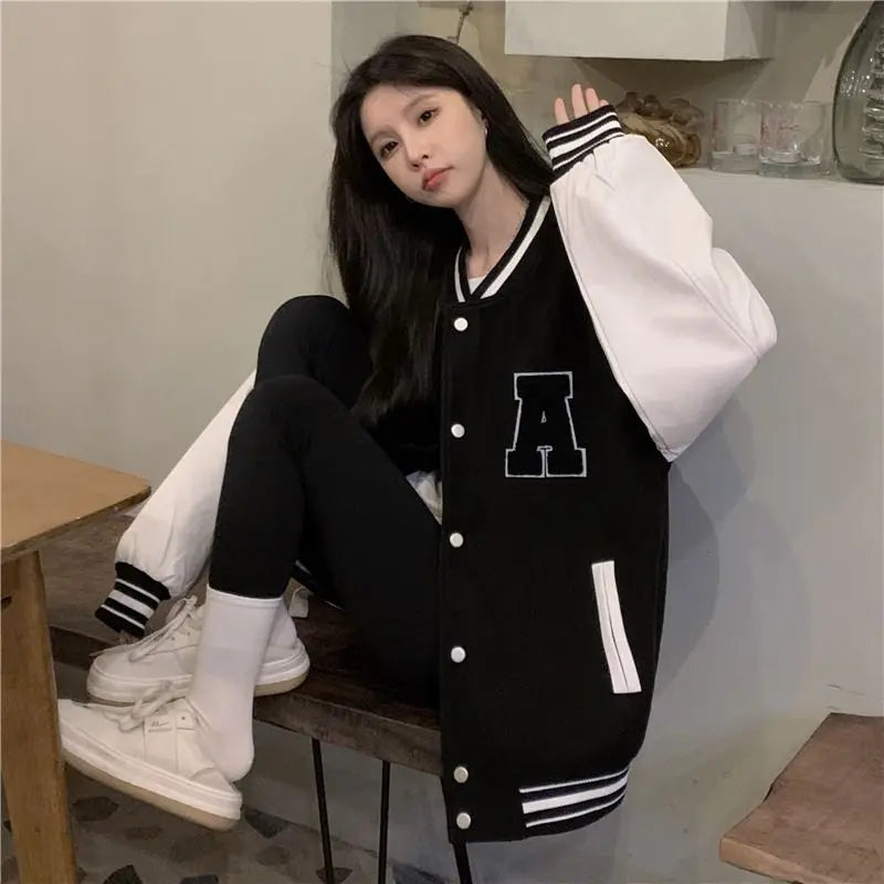 Drune | Koreanische Mode Frauen Baseball Jacke