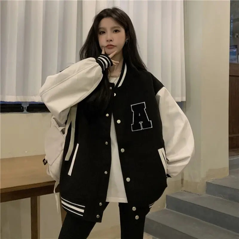 Drune | Koreanische Mode Frauen Baseball Jacke