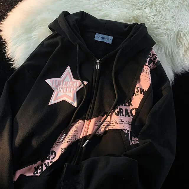 Drune | Oversized Damen Hoodie Mit Print | Bequemer Streetwear Pullover