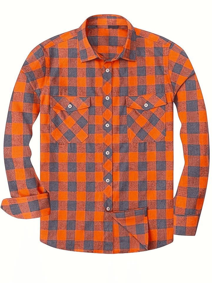 Drune | Freizeit Herren Bluse mit Lumberjack-Print