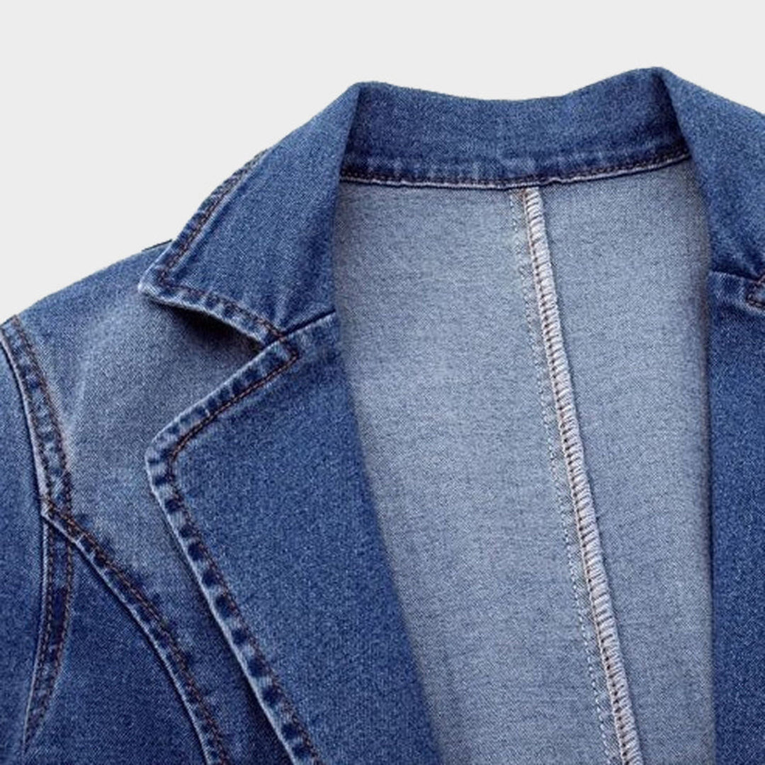 Drune | Blazer Lässiger Lockere Passform Einreiher Blazerjacke für Damen