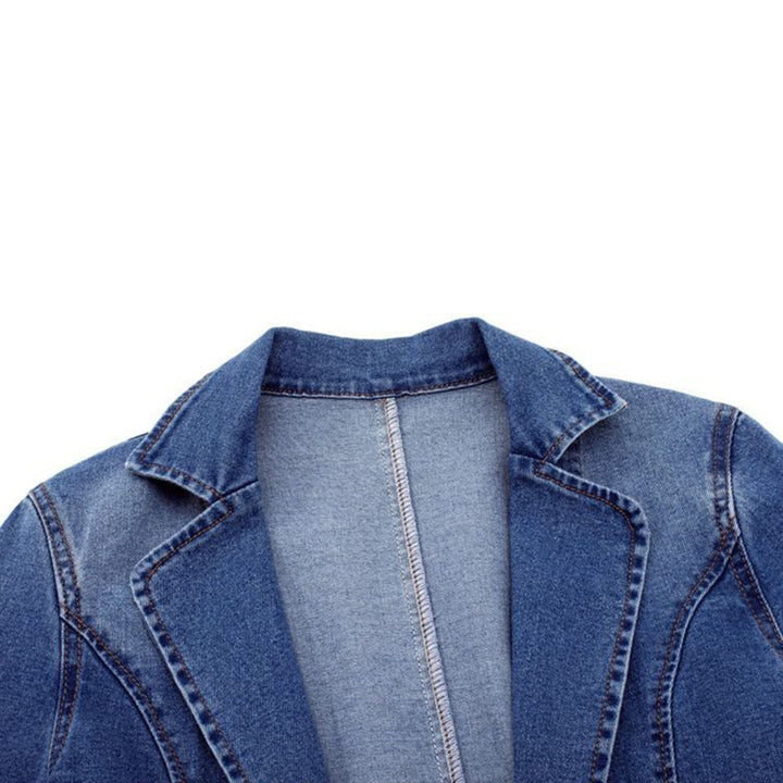 Drune | Blazer Lässiger Lockere Passform Einreiher Blazerjacke für Damen