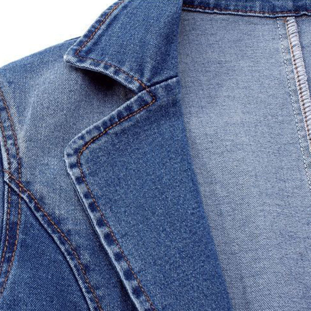 Drune | Blazer Lässiger Lockere Passform Einreiher Blazerjacke für Damen