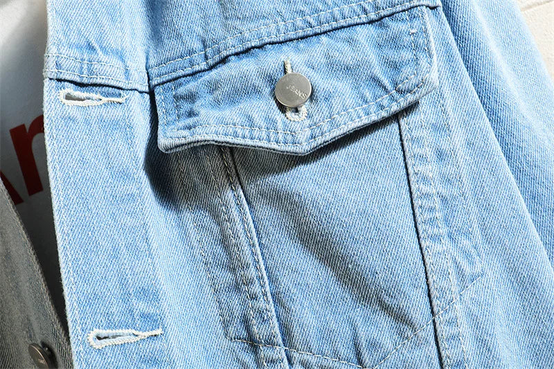 Drune | Abnehmbarer Denim Jacke Mit Kapuze Für Männer