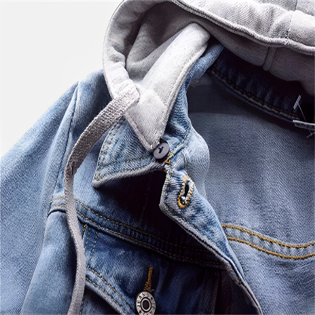 Drune | Jacke Damenjacke Klassisch Blau mit Abnehmbarer Kapuze