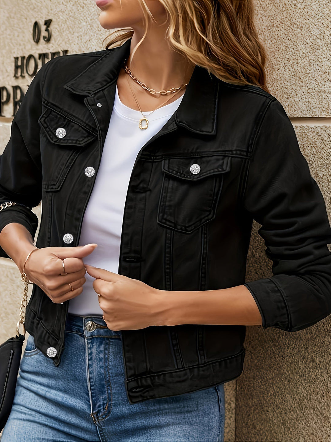 Drune | Jacke Slim Fit Damenjacke mit Klassischer Knopfleiste