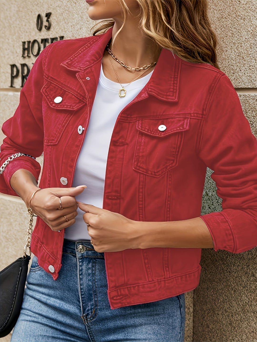 Drune | Jacke Slim Fit Damenjacke mit Klassischer Knopfleiste