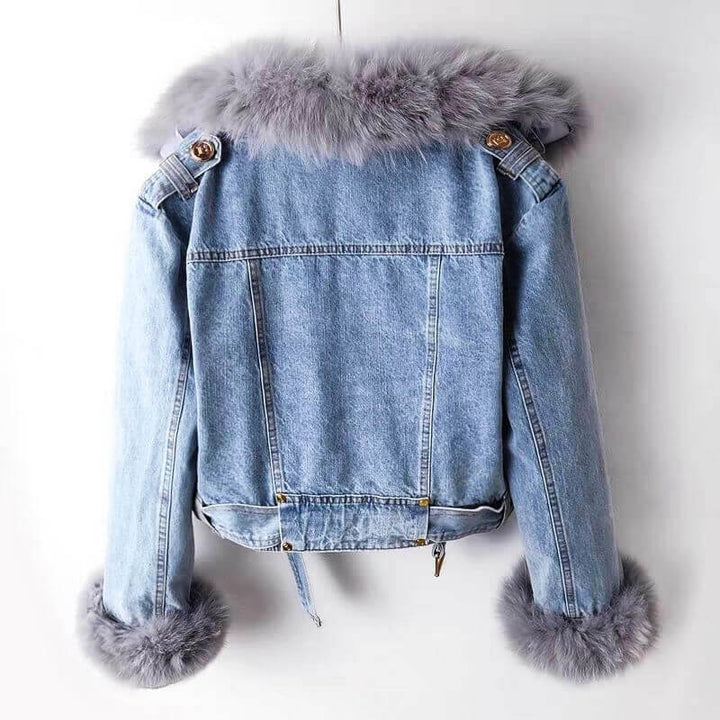 Drune | Pelzjacke - Organic Drune | mit Plüschfutter und verkürztem Design