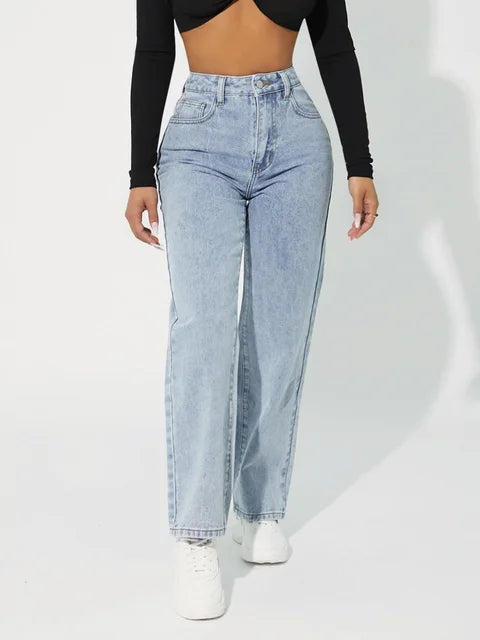 Drune | Hochtaillierte Denim Jeans