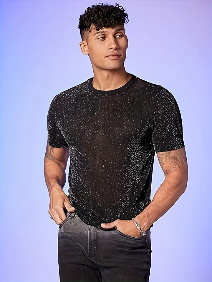 Drune | Sexy Semi Runde Hals T-shirt Für Männer
