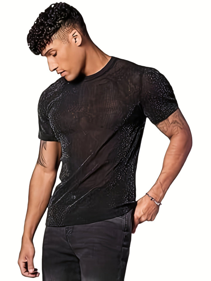 Drune | Sexy Semi Runde Hals T-shirt Für Männer