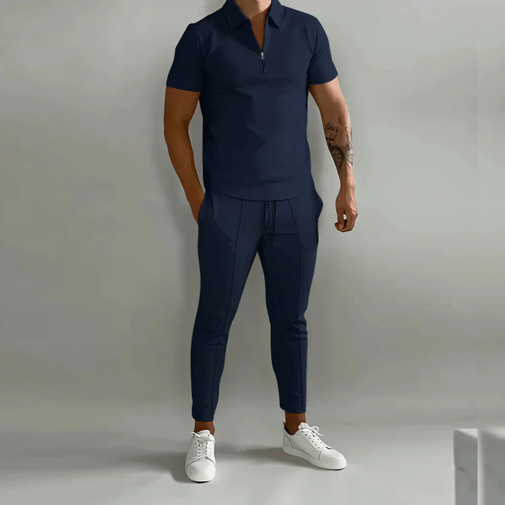 Drune- Elegantes Herren-Set bestehend aus Polo und eleganter Hose