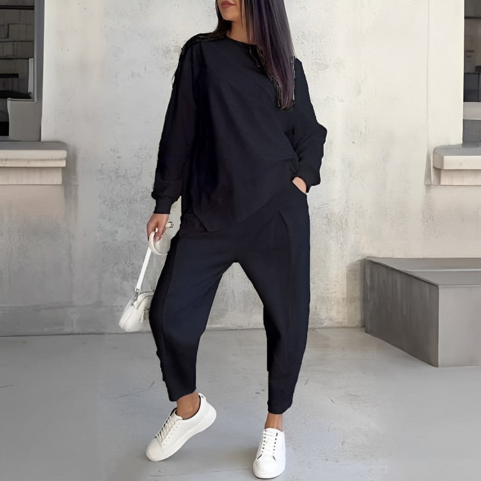Drune | Trendiges Damen Satz mit Sweatshirt Optik
