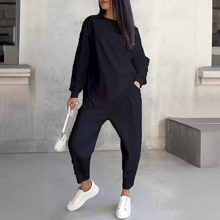 Drune | Trendiges Damen Satz mit Sweatshirt Optik