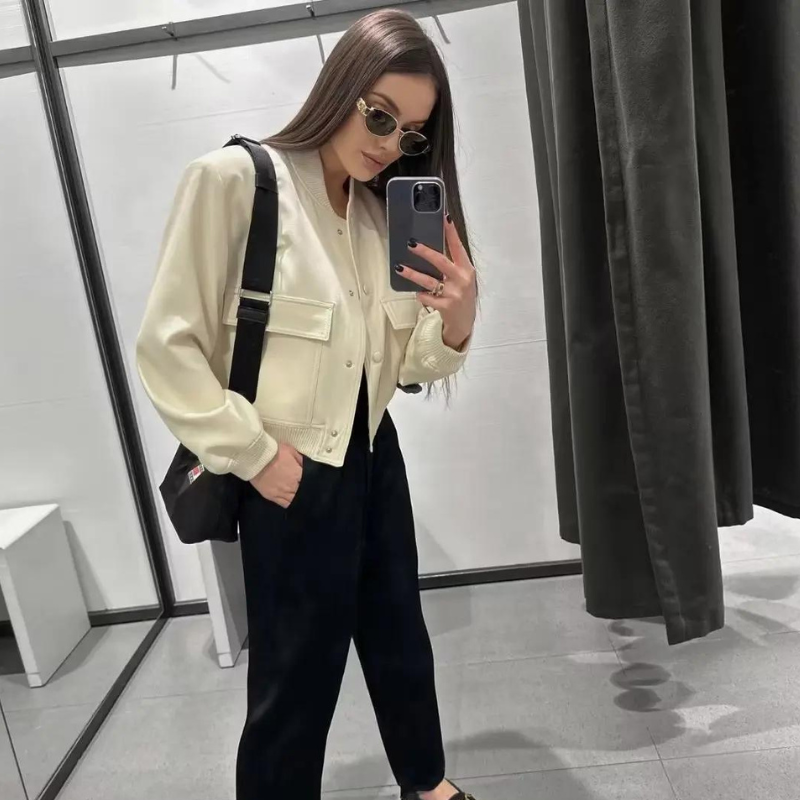 Drune | Bomberjacke mit Taschen Reguläre Passform Essential