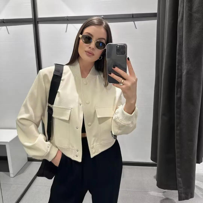 Drune | Bomberjacke mit Taschen Reguläre Passform Essential