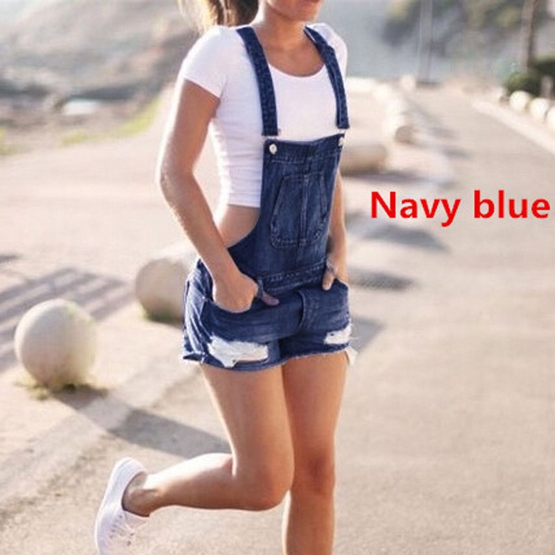 Drune | Overall Zerrissene Denim Shorts