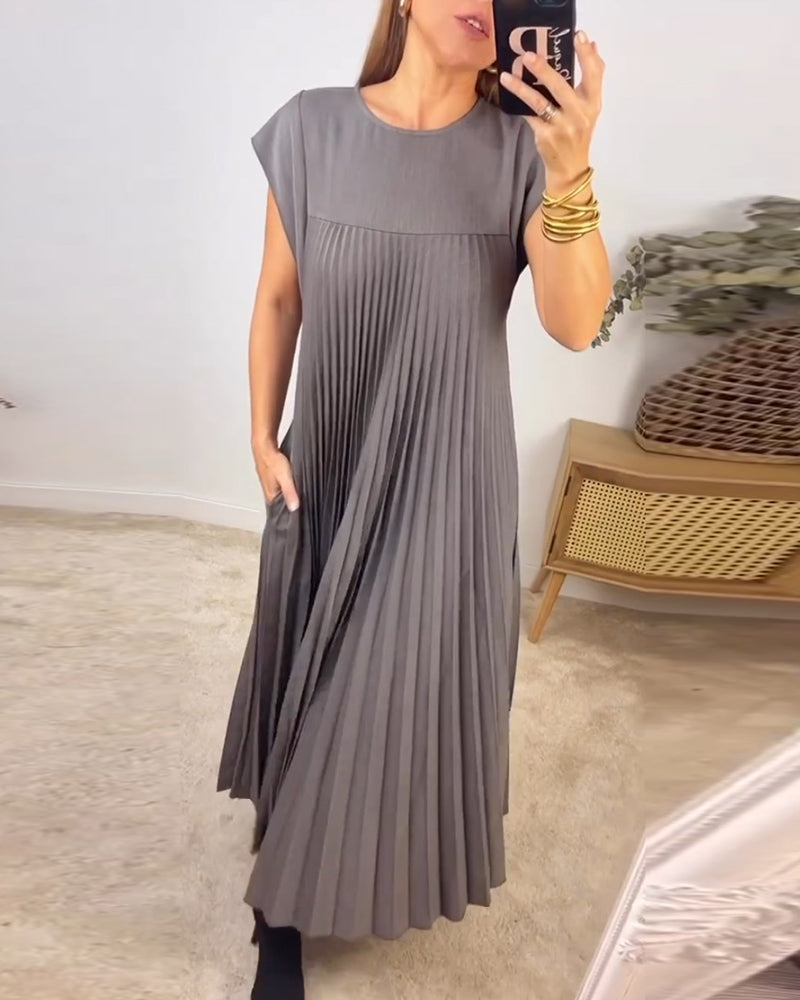 Ärmelloses Plisseekleid