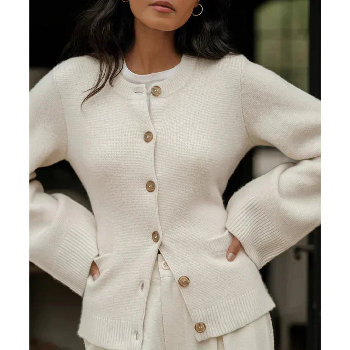Drune | Cardigan Chic in Elfenbein Einfach und Bequem