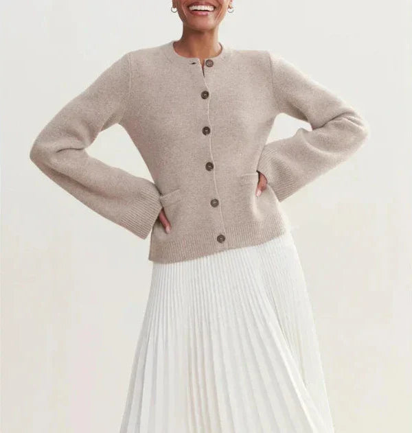 Drune | Cardigan Chic in Elfenbein Einfach und Bequem