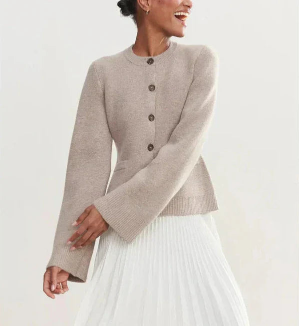 Drune | Cardigan Chic in Elfenbein Einfach und Bequem