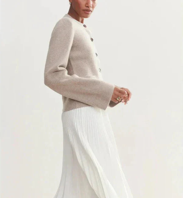 Drune | Cardigan Chic in Elfenbein Einfach und Bequem