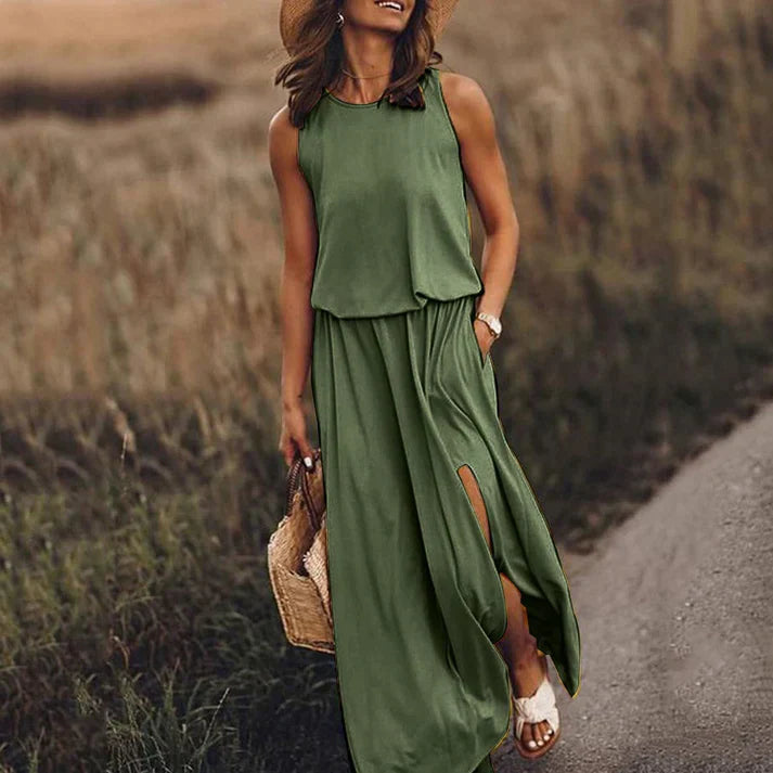 Drune | Entspanntes Weißes Maxikleid