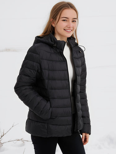 Drune | Kapuze Leichtgewicht Pufferjacke Winterjacken für Damen