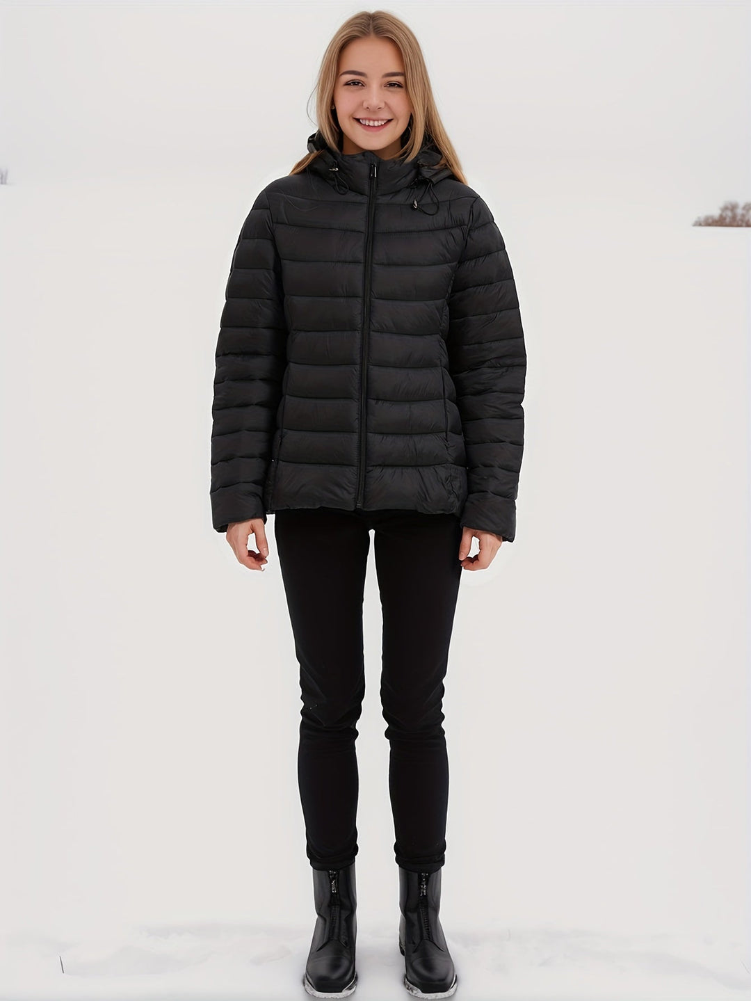 Drune | Kapuze Leichtgewicht Pufferjacke Winterjacken für Damen