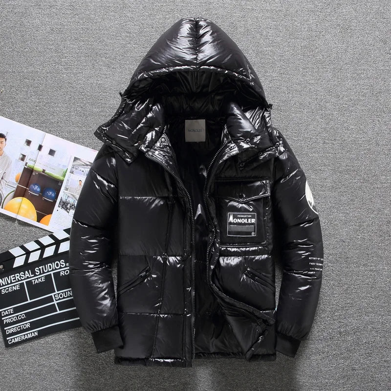 Drune | Herren Winter Steppjacke mit Kapuze