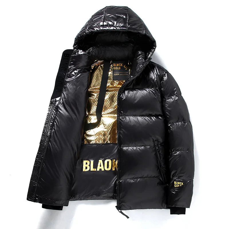 Drune | Winter-Steppjacke mit Kapuze für Herren Schwarz