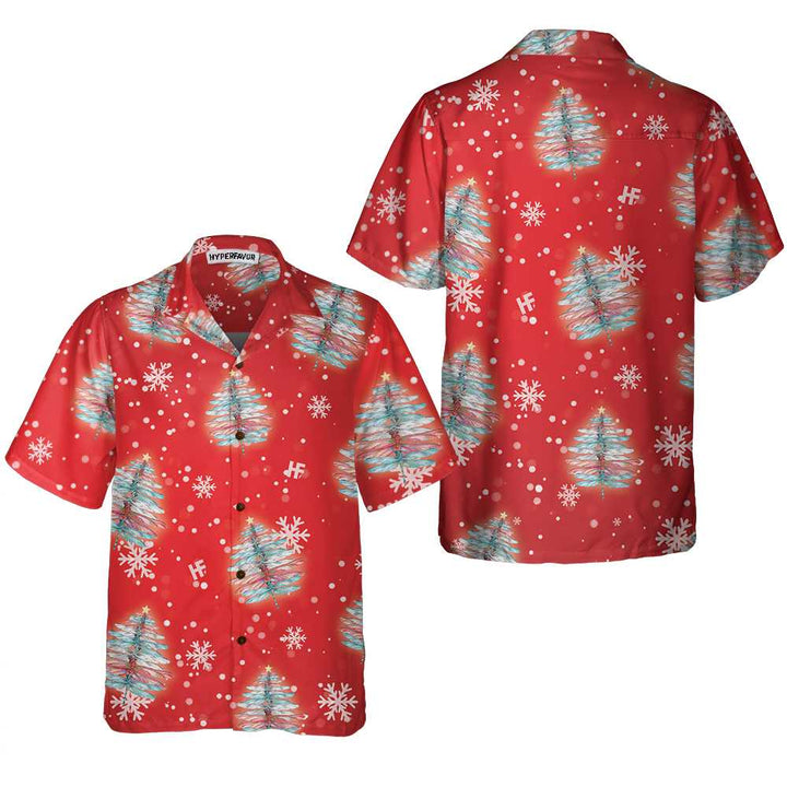 Drune | Libelleförmiges Weihnachtsbaum Shirt, Weihnachts-Hawaiian-Shirt