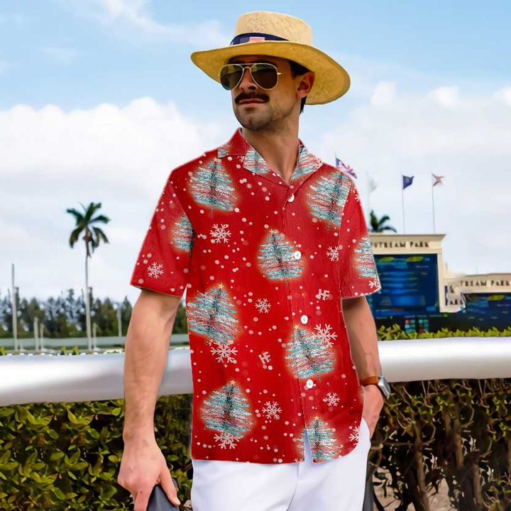 Drune | Libelleförmiges Weihnachtsbaum Shirt, Weihnachts-Hawaiian-Shirt