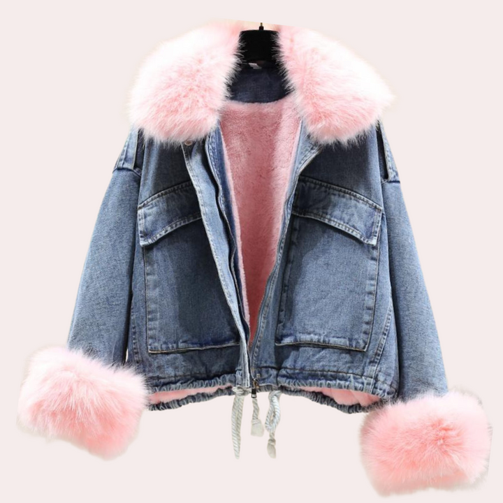 Drune | Moderne Daunenjacke aus Denim für Frauen für die Wintersaison