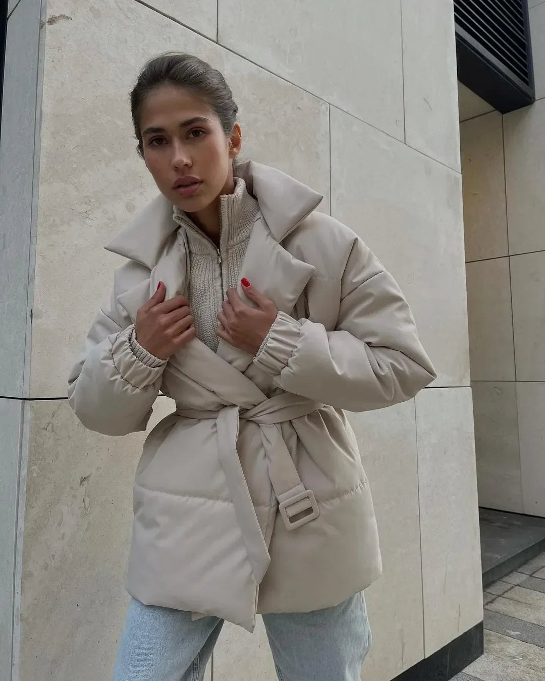 Drune | Damen Gürteltaschen Winterjacke