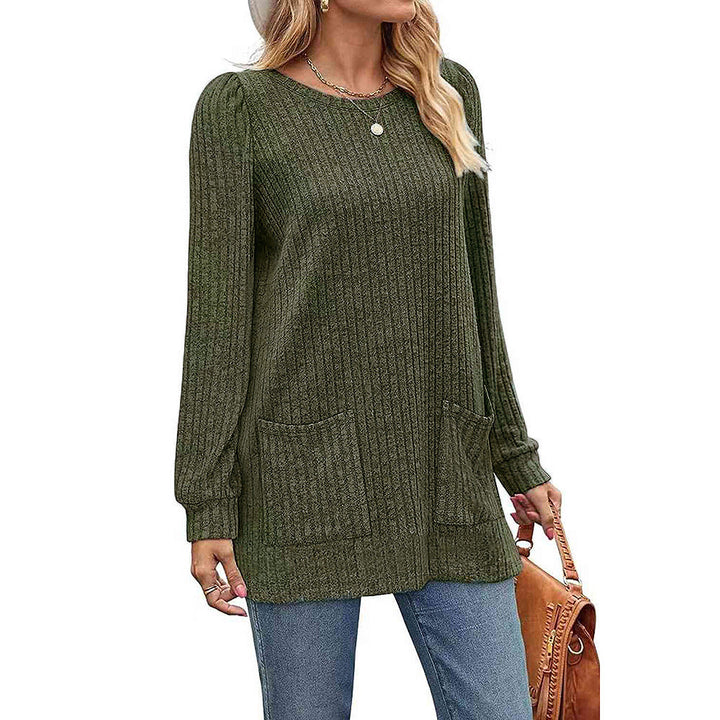 Drune |  Herbst und Winter neue halblange Pullover Kleid Frau